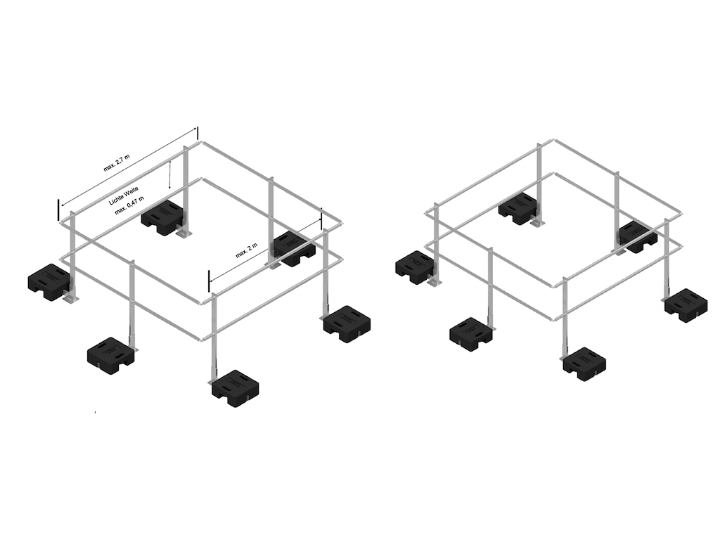 Ovenlys Gelænder 1.500x1.500 mm