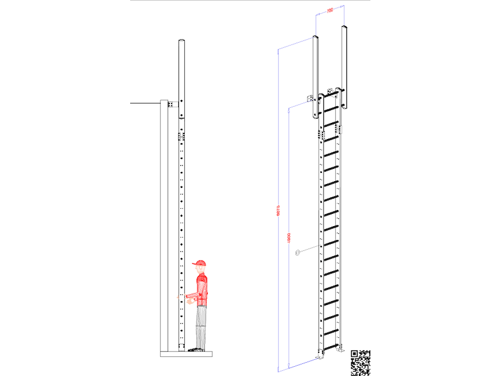Lejder fritstående u. rygbøjle 4,9 m
