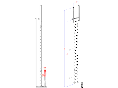 Lejder fritstående u. rygbøjle 6,3 m