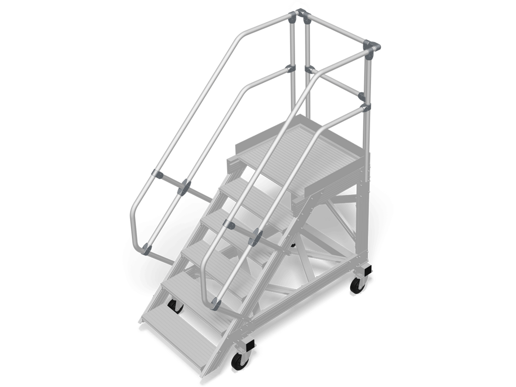 Fahrbar Treppe 60° 6 stufen