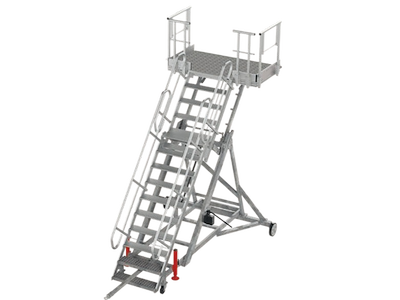 Højdejusterbar flyplatform 3500 til 5000 mm | Bred kurv