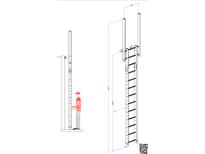 Lejder fritstående u. rygbøjle 3,5 m